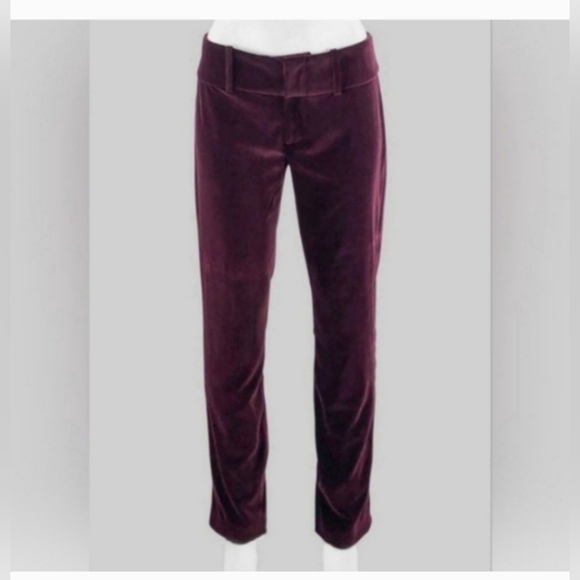 Alice + Olivia Stacey Slim High-rise Velvet Ankle Trousers SIZE 6 - Picture 11 of 15